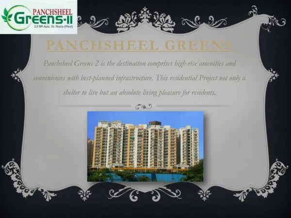 First-Class 2 BHK Apartment with Panchsheel Greens 2 – Noida Extension : 8744-077-088.