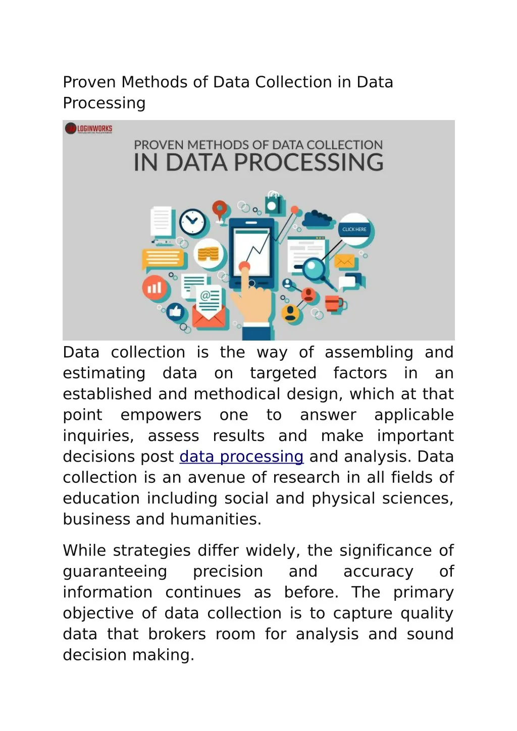 proven methods of data collection in data