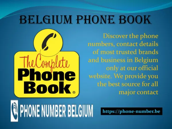 Belgium Phone Book
