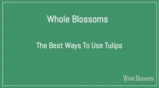 Perfect Ways to use Beautiful Tulip Flowers - slide 1