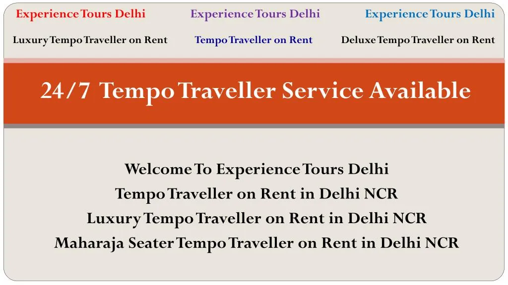 24 7 tempo traveller service available