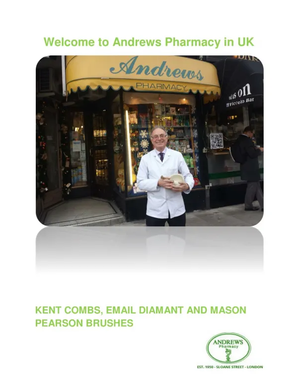 Kent Combs | Email Diamant | Stockist of Mason Pearson Brushes in London - Andrews Pharmacy