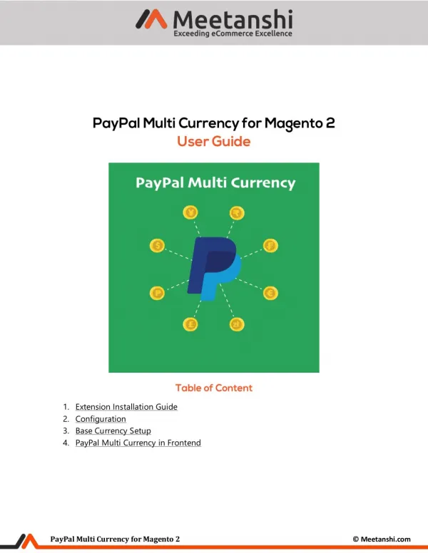 Magento 2 Paypal Multi Currency