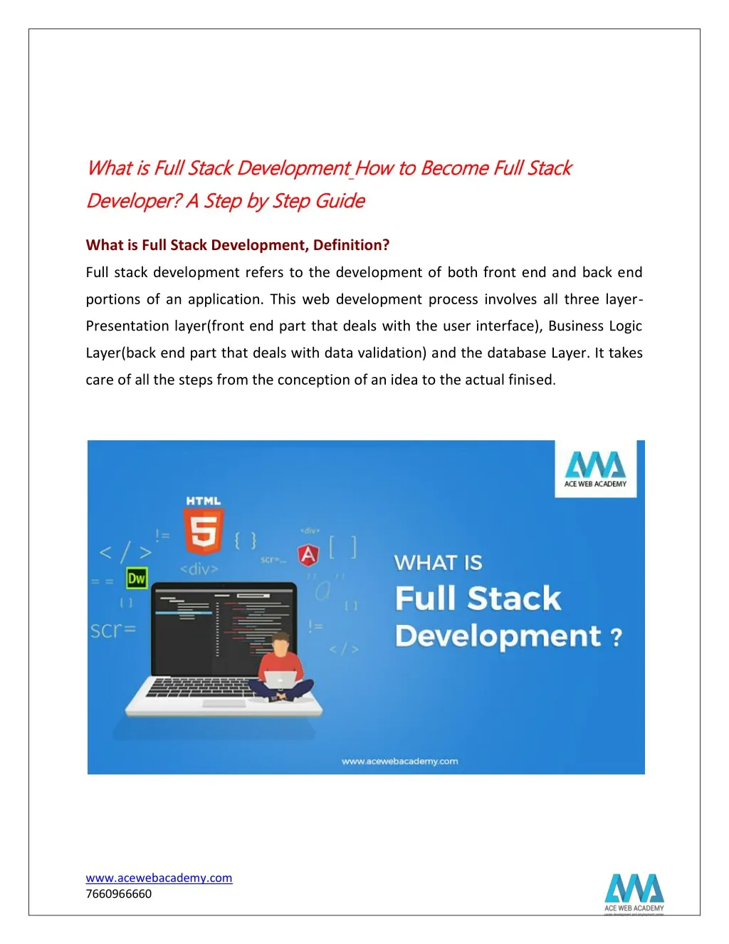 what is full stack development how to become full