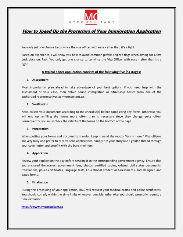 How to Speed Up the Processing of Your Immigration Application