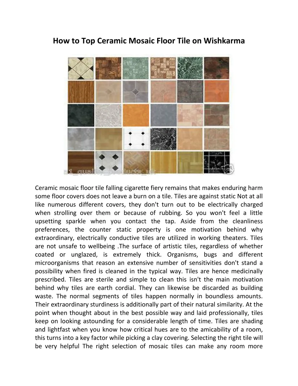 how to top ceramic mosaic floor tile on wishkarma
