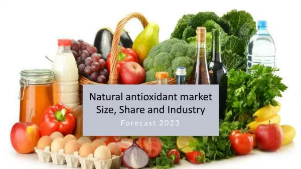 Natural antioxidant market Size, Share, industry Forecast 2023