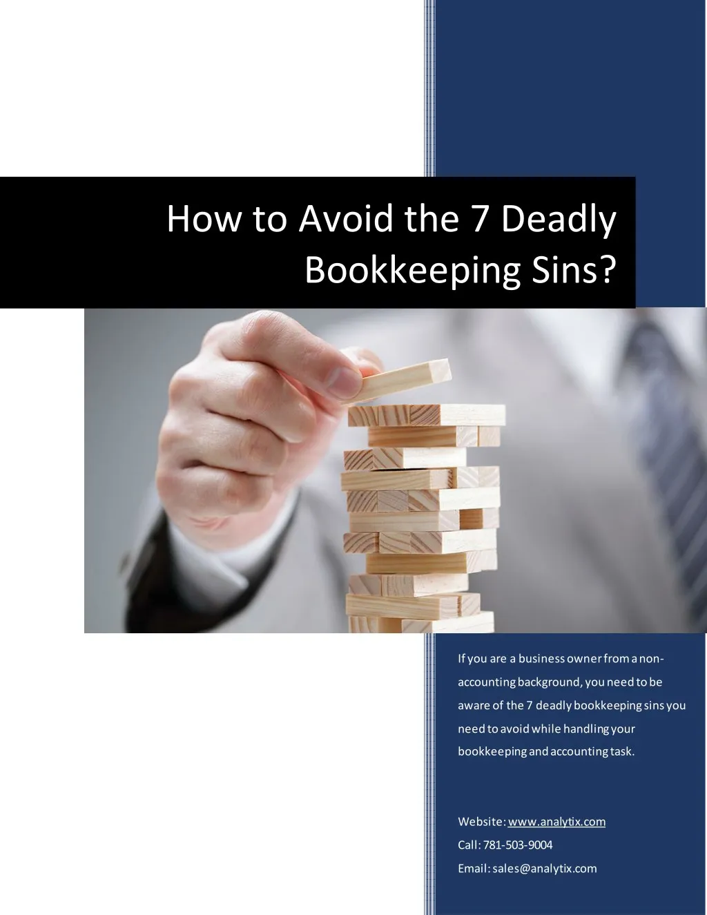 how to avoid the 7 deadly bookkeeping sins