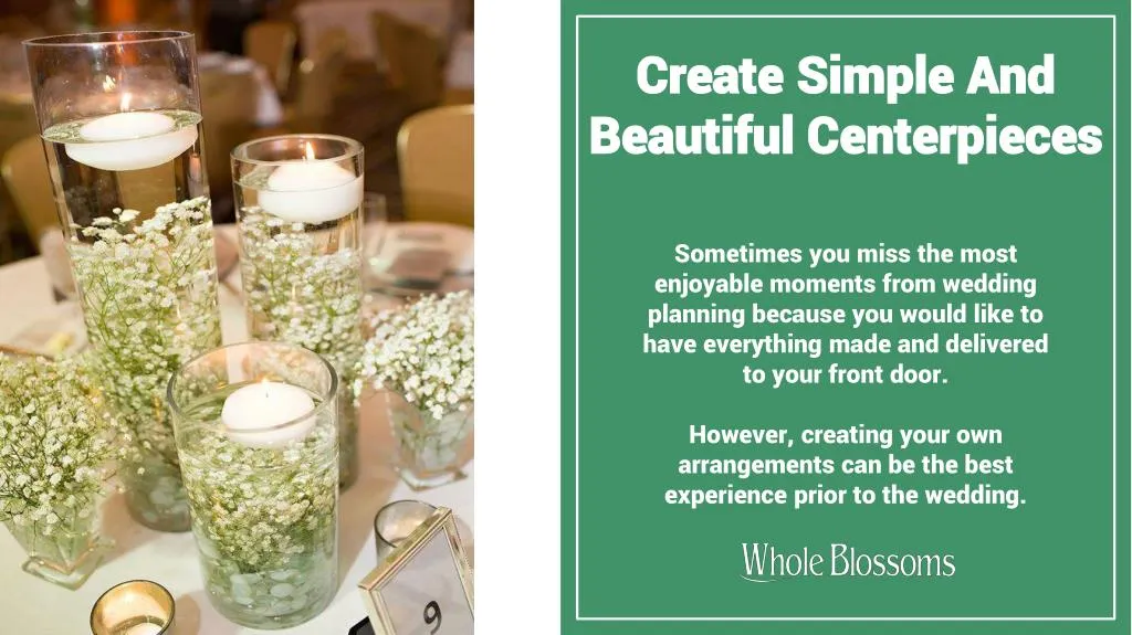 create simple and beautiful centerpieces