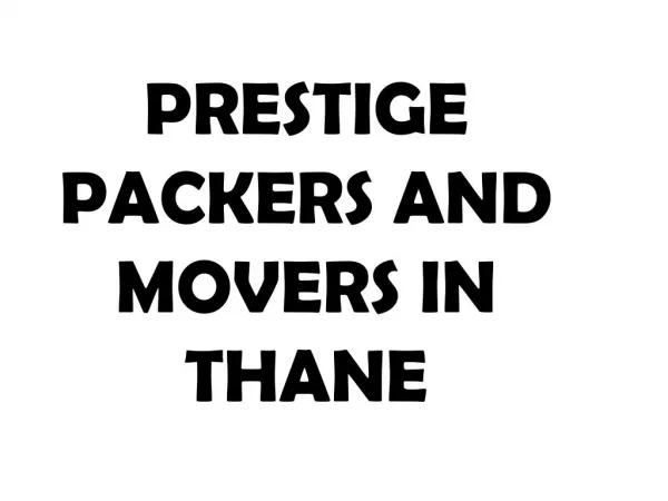 Packers and movers in Thane