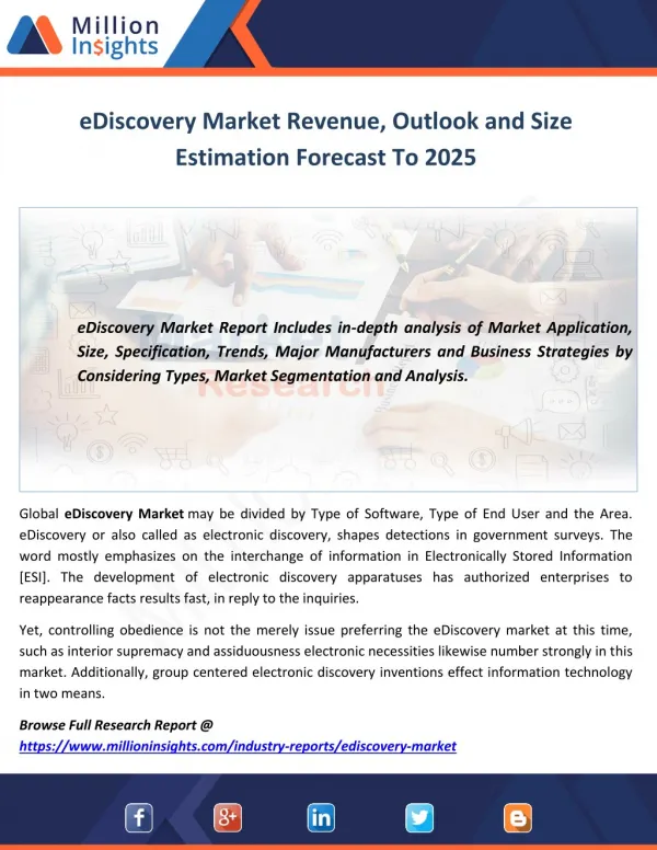 eDiscovery Market Revenue, Outlook and Size Estimation Forecast To 2025