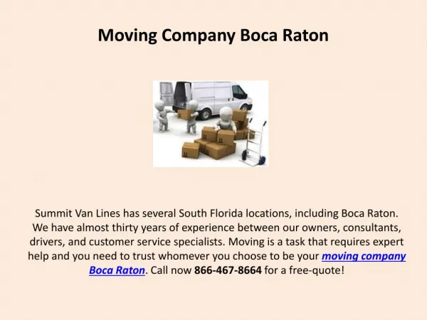 Moving Company Boca Raton
