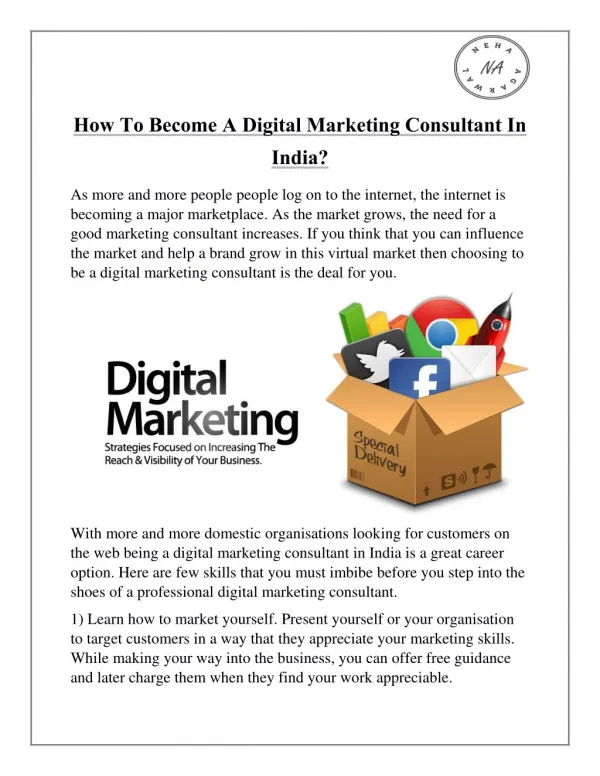 How To Become A Digital Marketing Consultant In India?