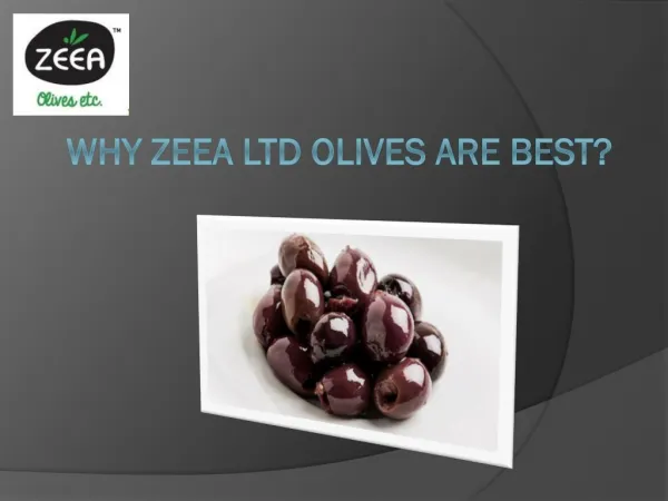 Why Zeea Ltd Olives are Best?