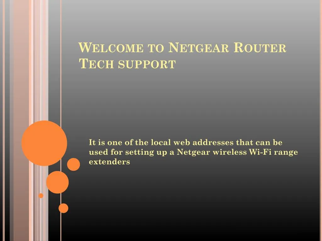 welcome to netgear router tech support