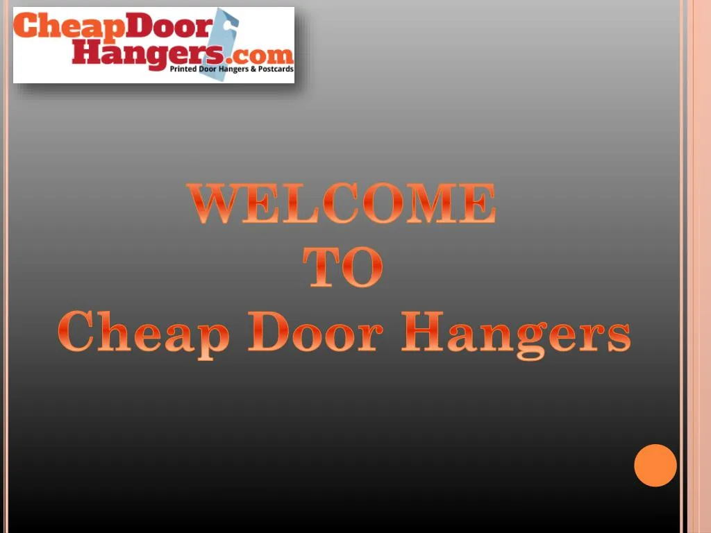 welcome to cheap door hangers