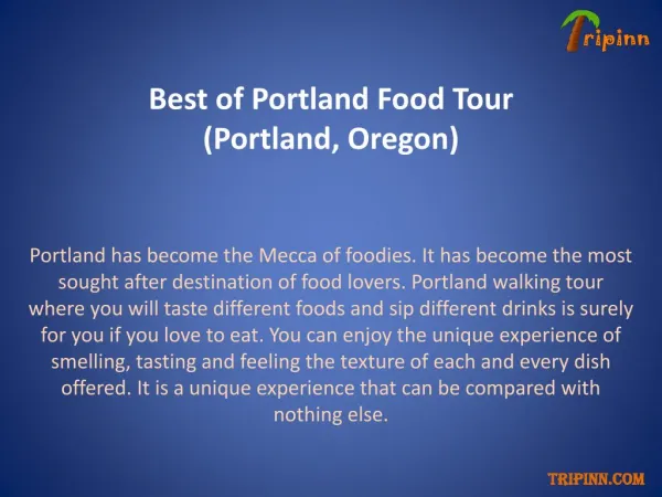 Best of Portland Food Tour (Portland, Oregon)