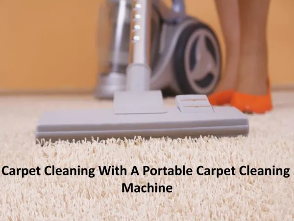 Carpet cleaning with a portable carpet cleaning machine
