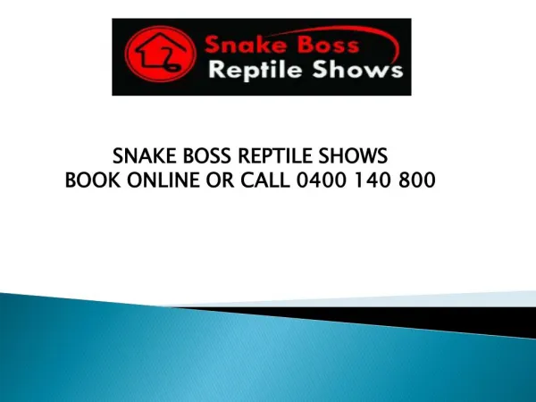 Snake Show Brisbane