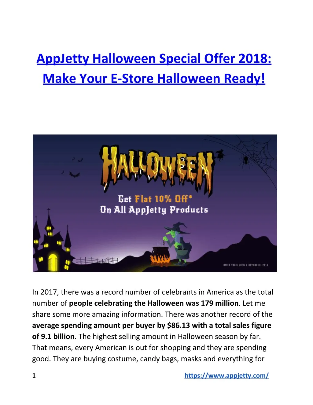 appjetty halloween special offer 2018 make your