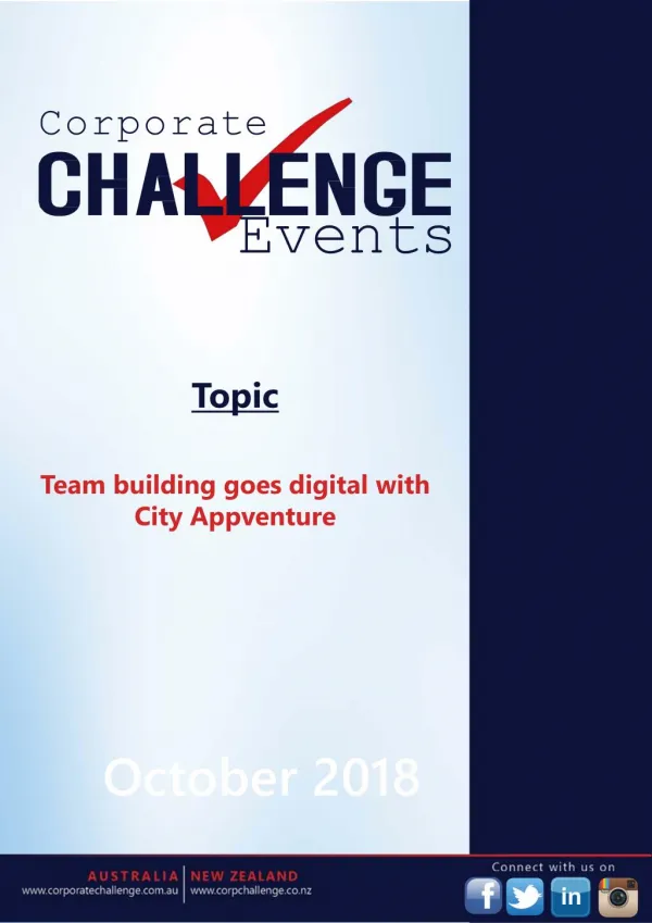 Team building goes digital with City Appventure
