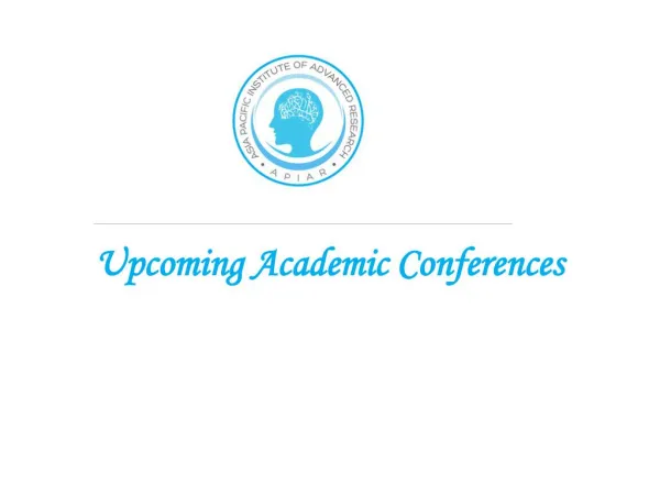 Upcoming Academic Conferences-Apiar