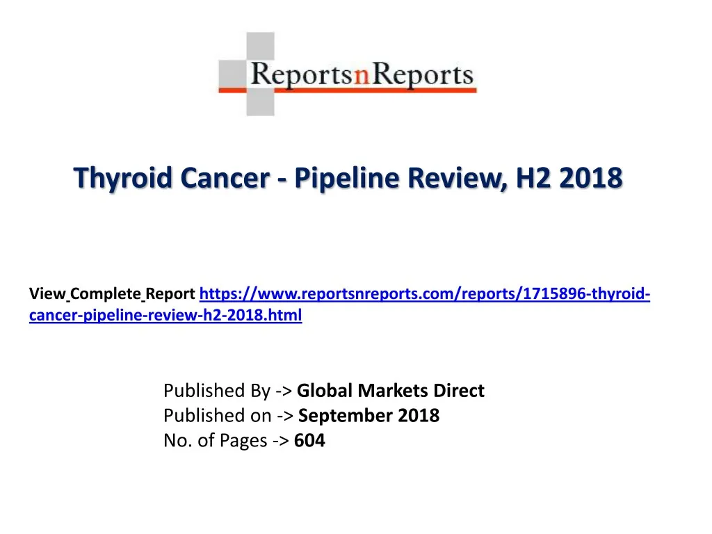 thyroid cancer pipeline review h2 2018