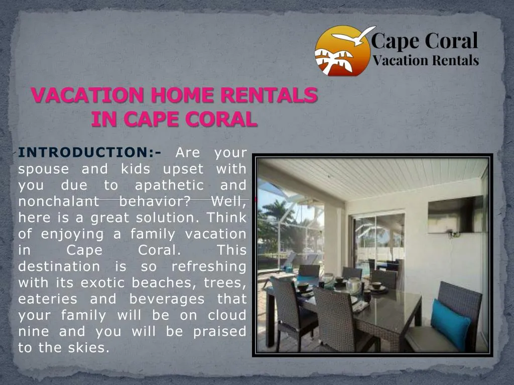 vacation home rentals in cape coral