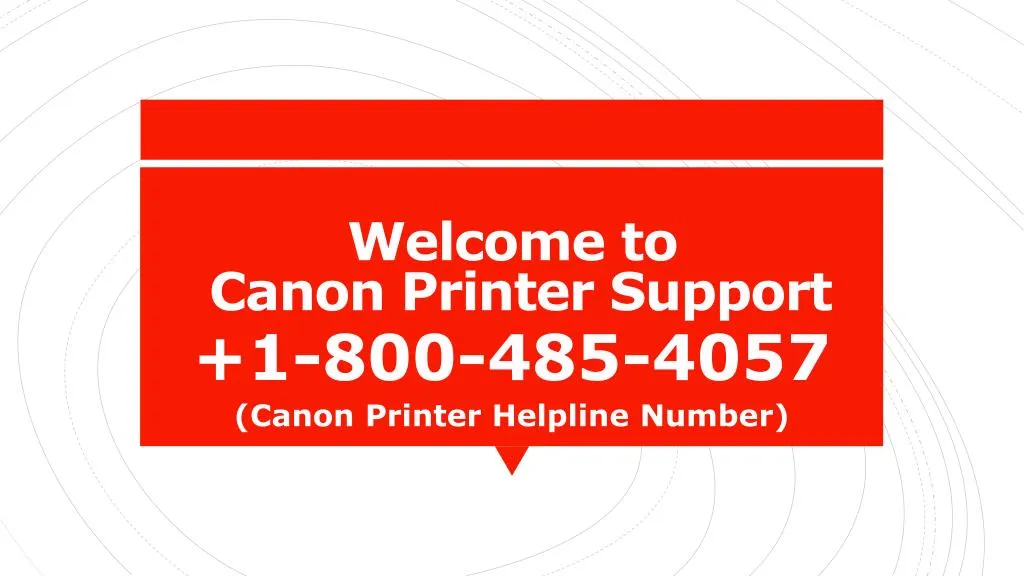 welcome to canon printer support