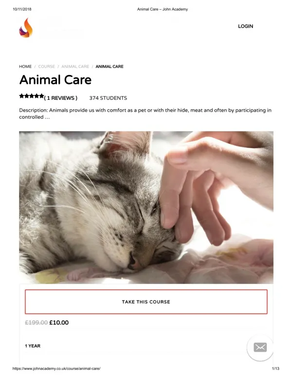 Animal Care - John Academy
