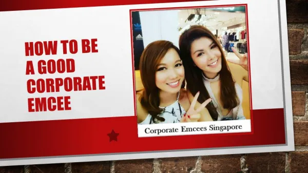 How to be a Good Corporate Emcee - Singapore Emcees
