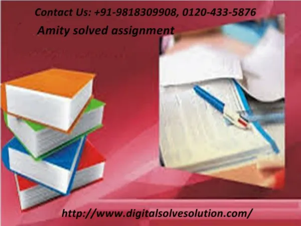 How to get the amity solved assignment 0120-433-5876