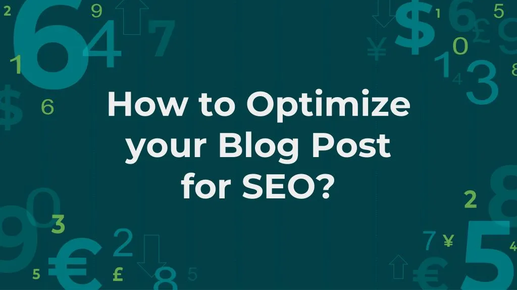 how to optimize your blog post for seo