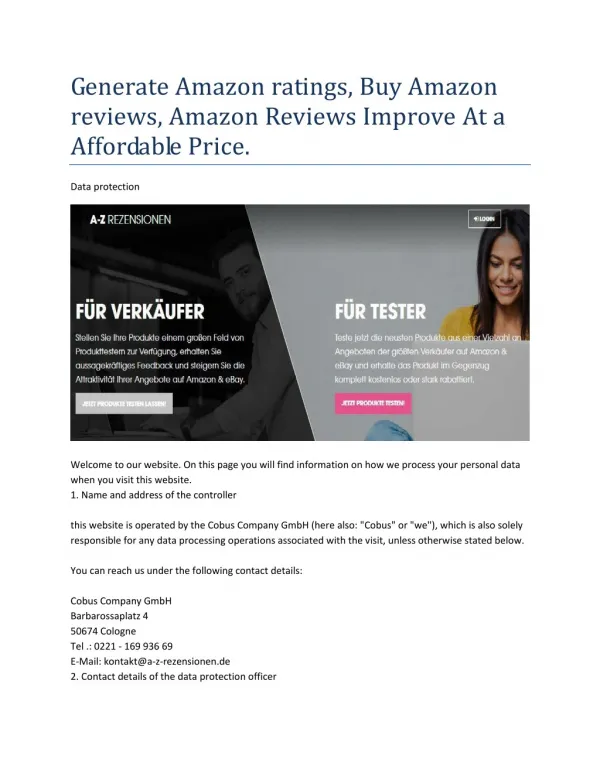 amazon produkttester