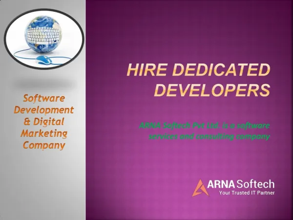 Hire Dedicated Developers -Arna Softech
