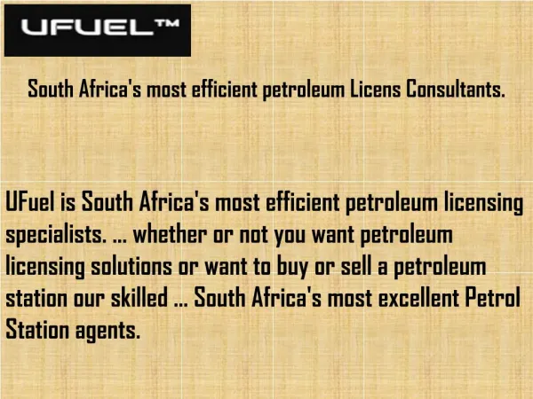 South Africa's most efficient petroleum Licens Consultants