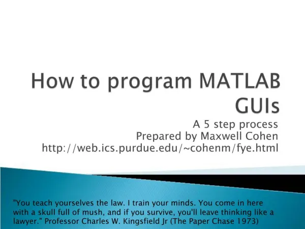 How to program MATLAB GUIs