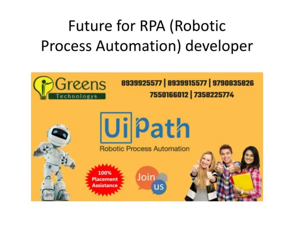 Future for RPA (Robotic Process Automation) developer