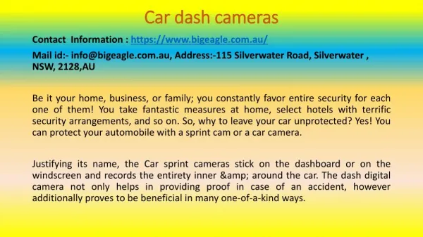 Here's A Quick Way to get Car dash cameras