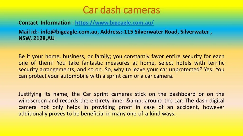 car dash cameras
