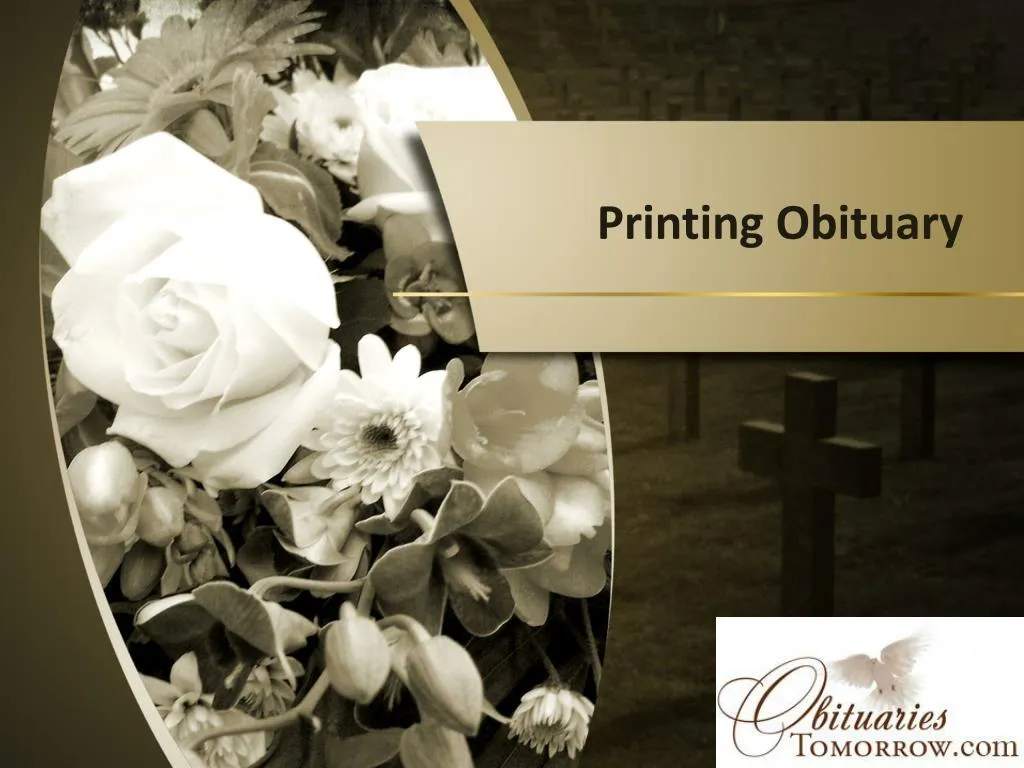 printing obituary