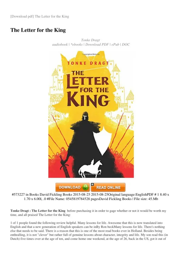 THE-LETTER-FOR-THE-KING