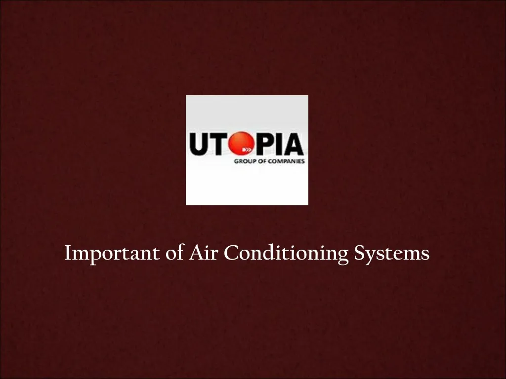 important of air conditioning systems