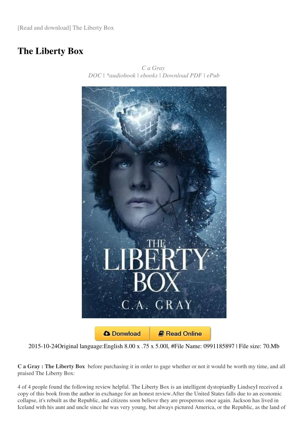 read and download the liberty box