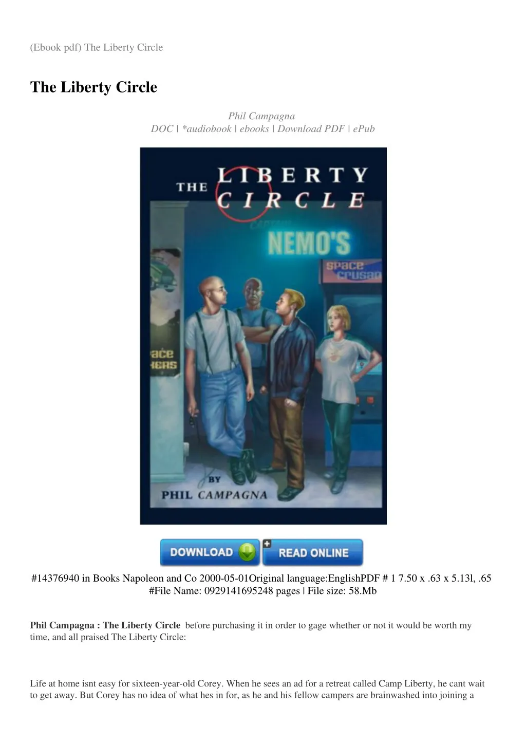 ebook pdf the liberty circle
