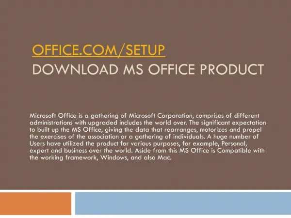 office com setup download ms office product