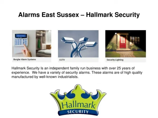 Intruder Alarms East Sussex