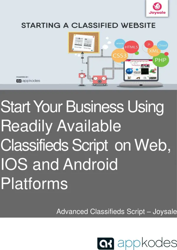 Start Your Business Using Readily Available Classifieds Script on Web, IOS and Android Platforms