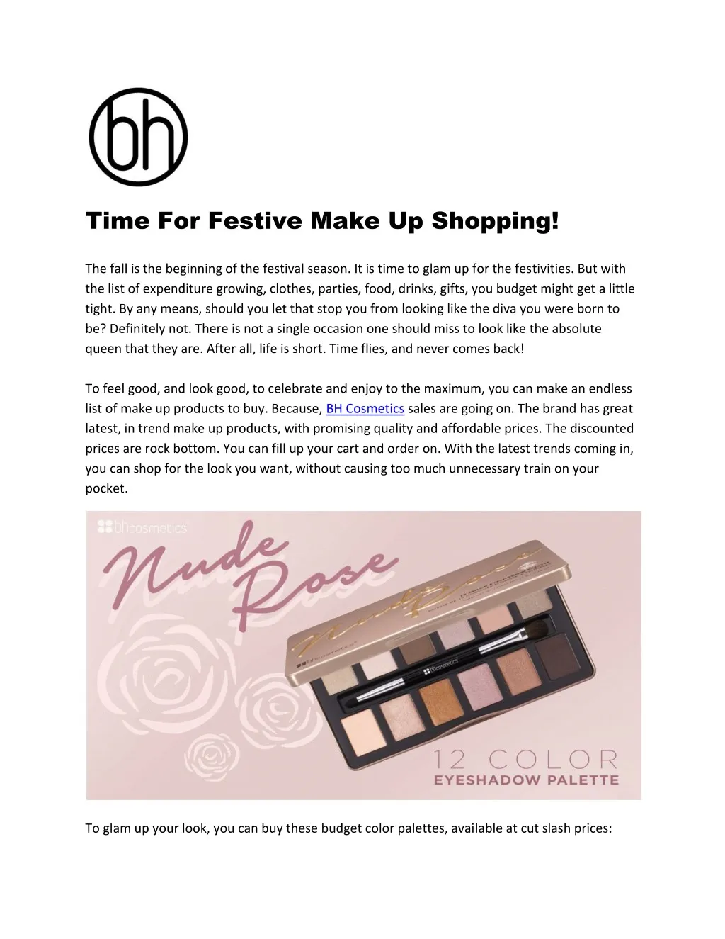 time for festive make up shopping