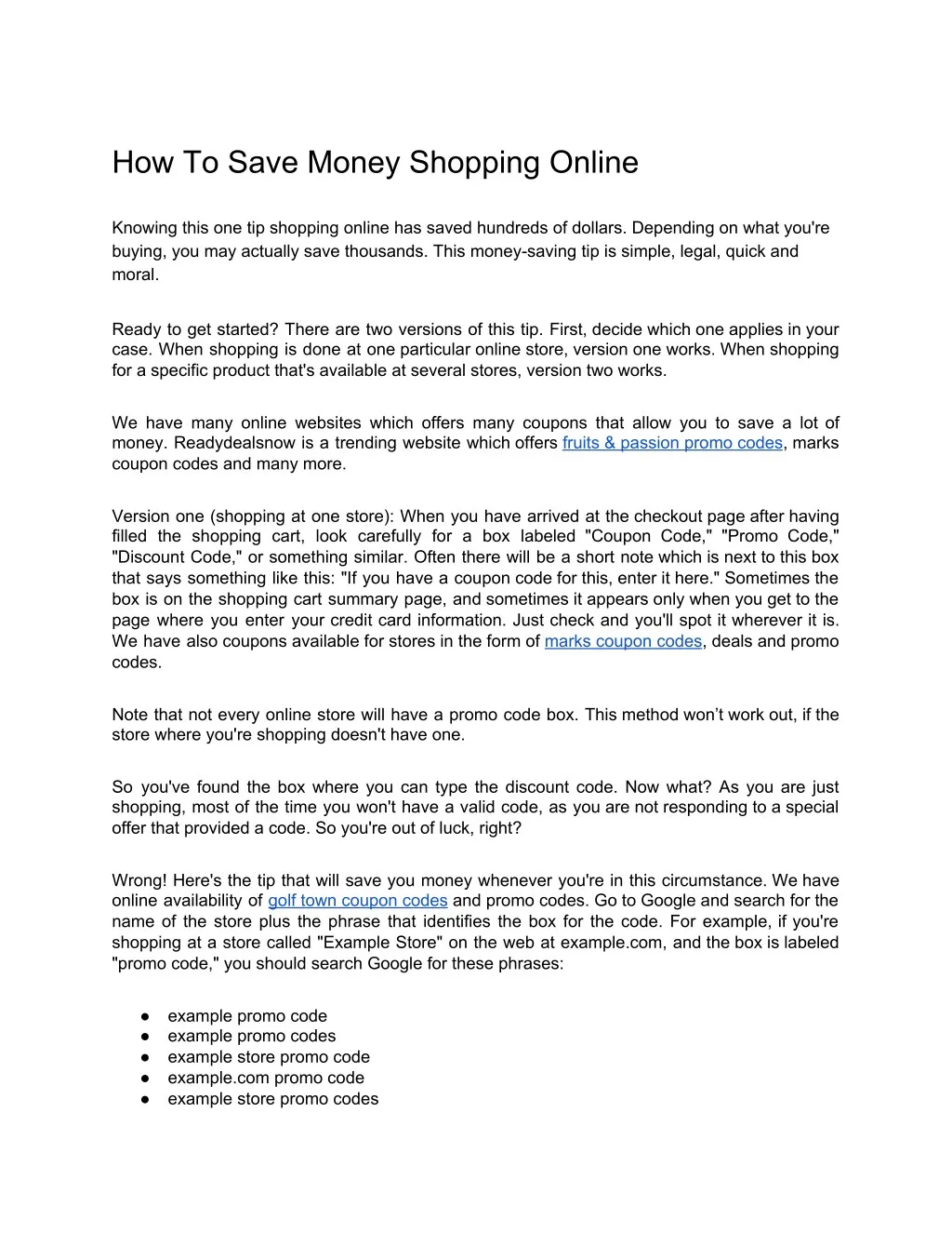 how to save money shopping online